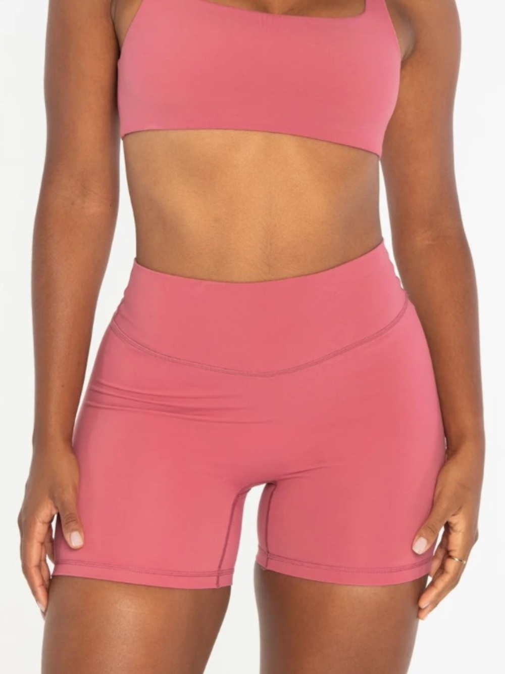 FORM by Sami Clarke High Waist Bike Shorts Pink Punch M